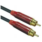 MC Audio ISLAR RED 50 - przewód posrebrzany RCA-RCA 50cm, złącza pozłacane Amphenol, czerwone