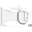 Monacor TM 35 - megafon 35W tuba przenośna z mikrofonem