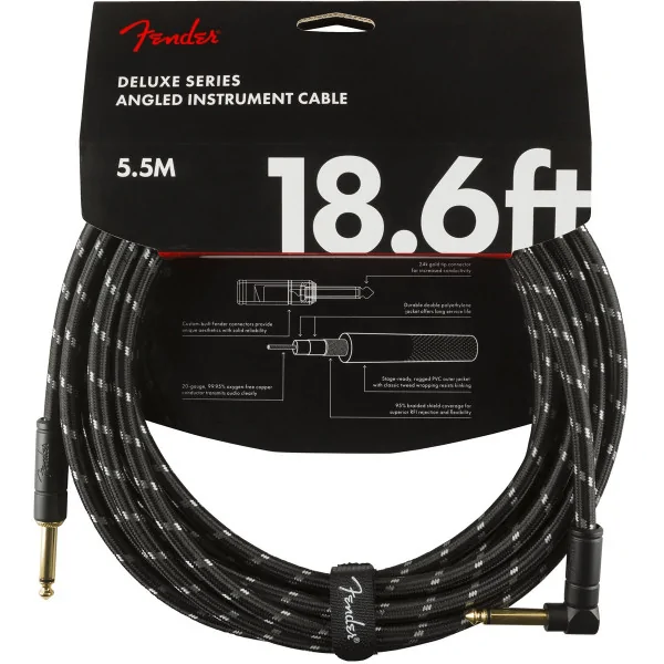 Fender Deluxe Cable 5,5m P/K Black Tweed - przewód instrumentalny