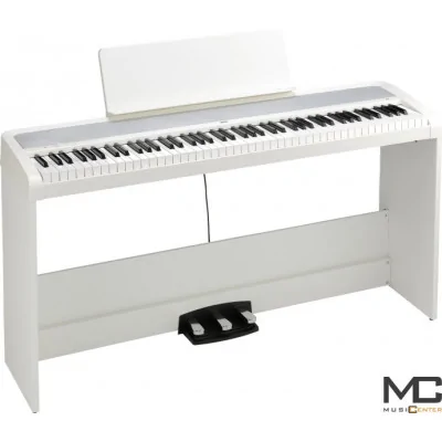 B2SP WH SET II - kompaktowe pianino cyfrowe ze statywem i listwą pedałową