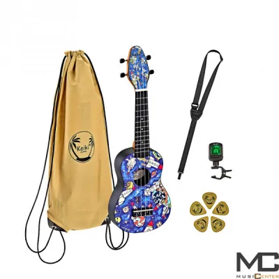 Keiki K2-SP Spaceman - ukulele sopranowe z pokrowcem i akcesoriami