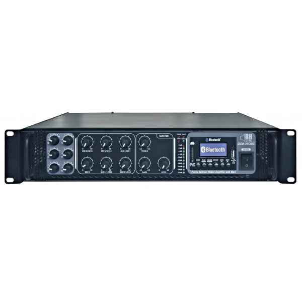 RH Sound DCB 350BC - wzmacniacz z mikserem 100V/350W, 6 stref, odtwarzacz bluetooth, USB, MP3