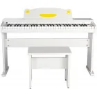 Artesia FUN-1 WH - domowe pianino cyfrowe dla dzieci z ławą i słuchawkami
