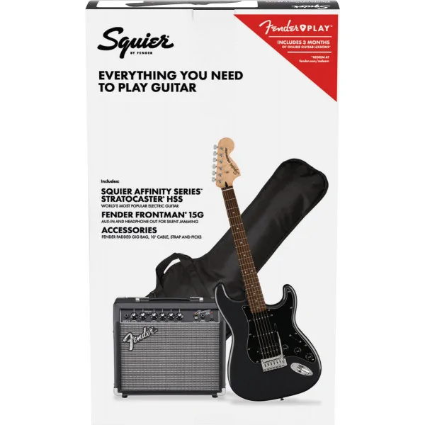 Squier Affinity Stratocaster HSS LN CFS Pack - zestaw gitarowy