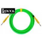 Laboga Way of Sound Neon Green 5m - kierunkowy przewód instrumentalny