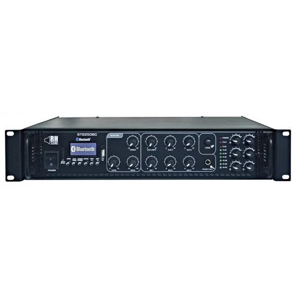 RH Sound ST 2250BC - mikser ze wzmacniaczem 250W, 100V lub 4-16 om, autostart MP3