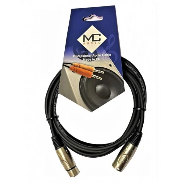 MC Audio MS2S 150 - przewód mikrofonowy 1,5m, symetryczny XLR-XLR 1,5m, przekrój 2x0,5mm