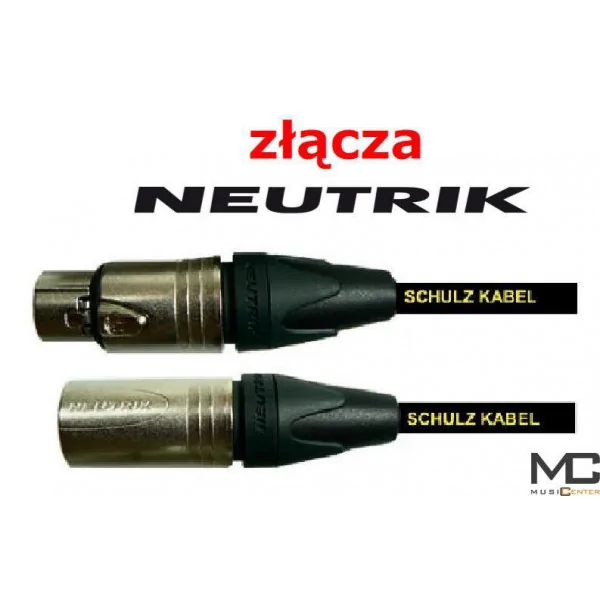 Schulz-Kabel NRI 3 - przewód mikrofonowy 3m, symetryczny XLR-XLR, złącza Neutrik
