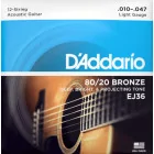 D'Addario EJ-36 - struny do gitary akustycznej 12-to strunowej