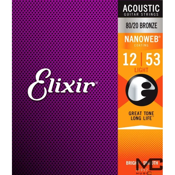 Elixir NanoWeb BR 11052 Light - struny do gitary akustycznej