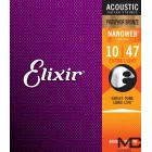 Elixir NanoWeb PB 16002 Extra Light - struny do gitary akustycznej