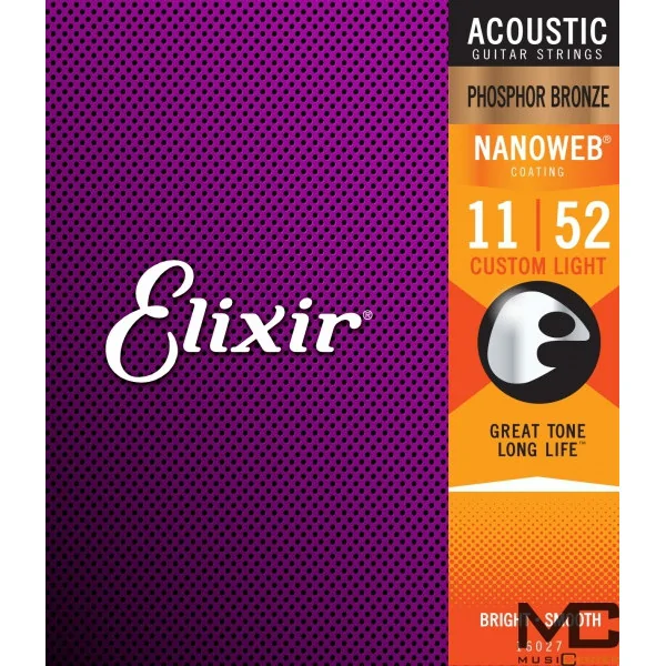 Elixir NanoWeb PB 16027 Custom Light - struny do gitary akustycznej