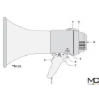 Monacor TM 25 - megafon 25W tuba przenośna