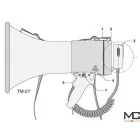 Monacor TM 27 - megafon 25W tuba przenośna