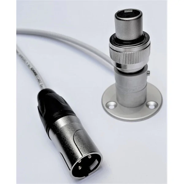 Rduch PAZ NP - podstawka mikrofonu ze złączem XLR przykręcana na blat, kolor srebrny