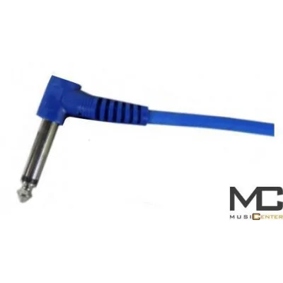 PCF 15 NIEBIESKI - przewód audio 15cm, jack-jack 15cm, złącza kątowe 6,3mm, kolor niebieski