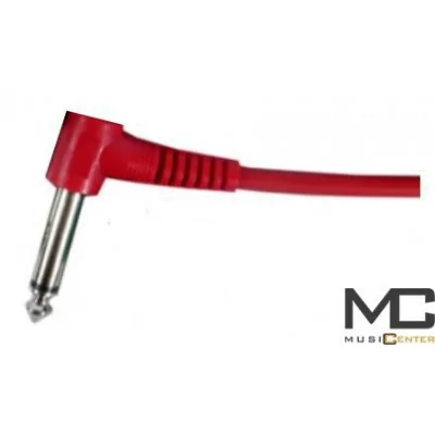 PCF 15 CZERWONY - przewód audio 15cm, jack-jack 15cm, złącza kątowe 6,3mm, kolor czerwony
