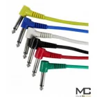 Schulz-Kabel PCF 15 ZIELONY - przewód audio 15cm, jack-jack 15cm, złącza kątowe 6,3mm, kolor zielony